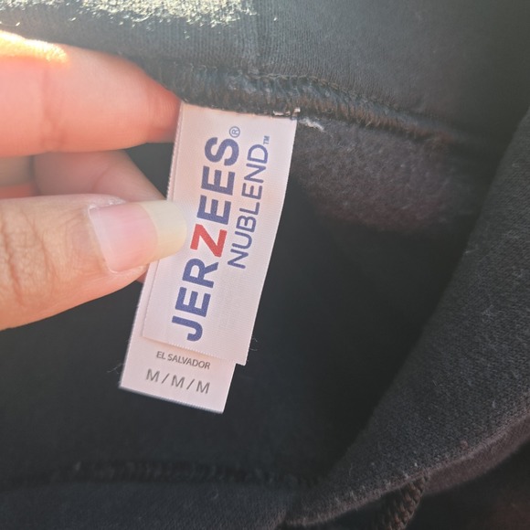 Jerzees NuBlend Black Hoodie Sweatshirt Mossy Pond Retrievers Est 2003 Size M - Picture 5 of 8